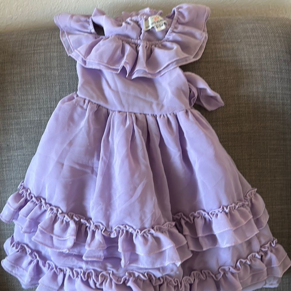 Lilac dress nellie ruffle maxi dress 6-9 months used once like new